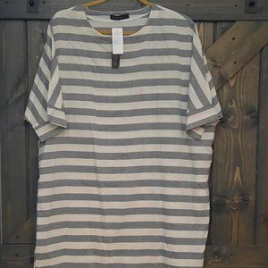 Lagenlook Zanzea baggy kaftan stripe dress boho size L